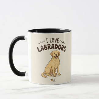 Tasse J'adore les Labradors – Illustration Dessiné