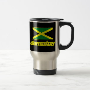 Tasse jamaïcaine de voyage de noir de drapeau