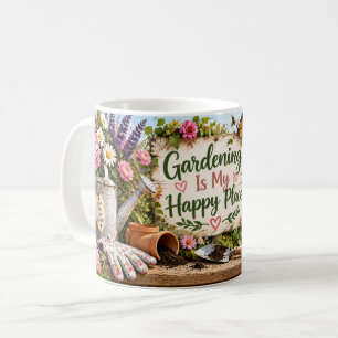 Tasse Jardinage Est Mon Endroit Heureux