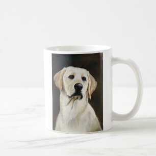 Tasse jaune d'art de chien de labrador retriever