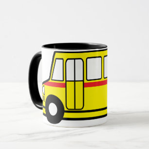 Tasse jaune d'autobus scolaire