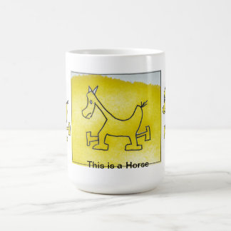 Tasse jaune de cheval
