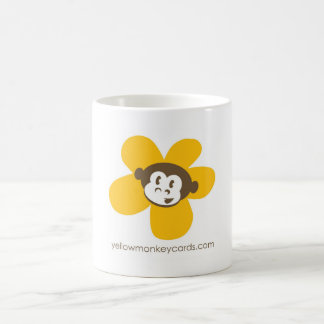 Tasse jaune de fleur de singe