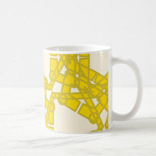 Tasse jaune de motif