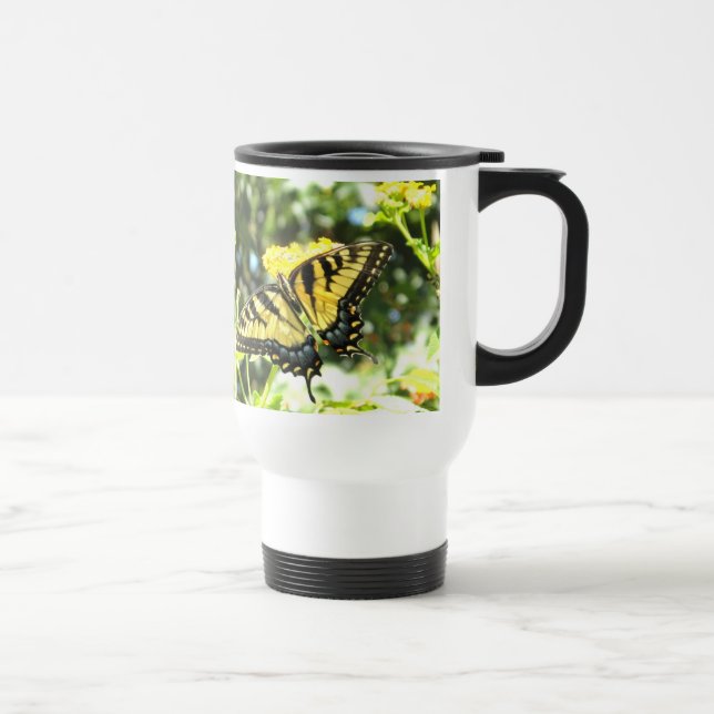 Tasse jaune de voyage du papillon AF (Droite)