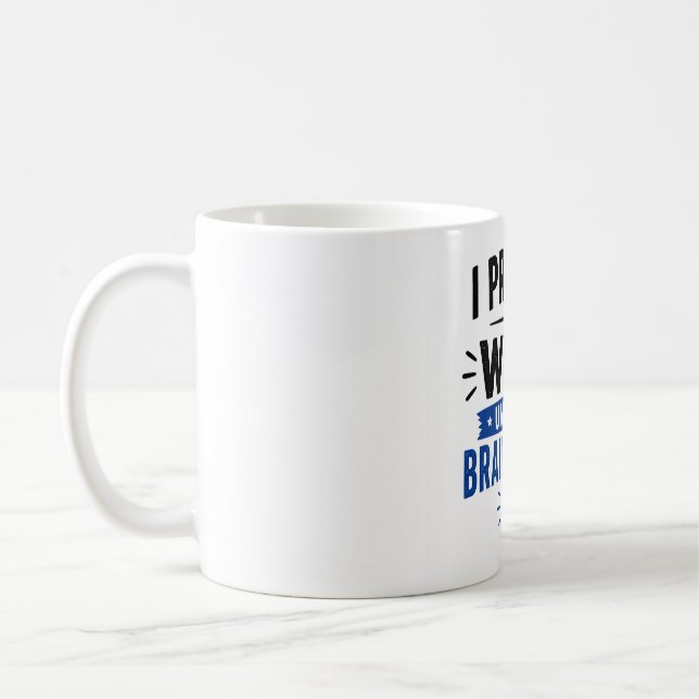 Tasse Je Fais Semblant de Travailler | Mug humour  (Gauche)