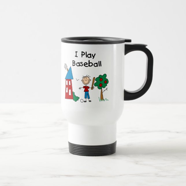 Tasse Je Joue au Baseball (Droite)