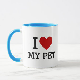 Tasse Je ❤️ Mon Animal - Cadeau Mignon pour Amateu