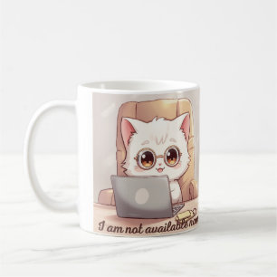 Tasse Je ne suis pas disponible maintenant - Joli 