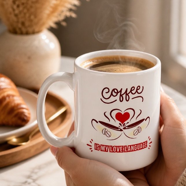 Tasse Je Suis Amoureux du Café (Créateur téléchargé)
