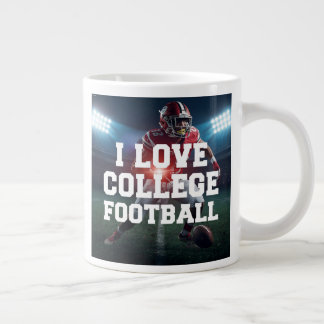 Tasse Je suis fan de football universitaire 