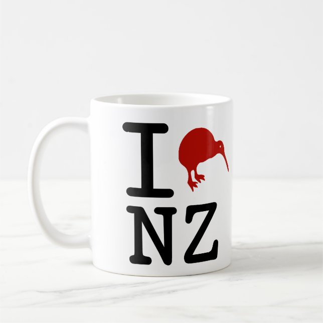 Tasse Je t'aime Nouvelle-Zélande Café (Gauche)