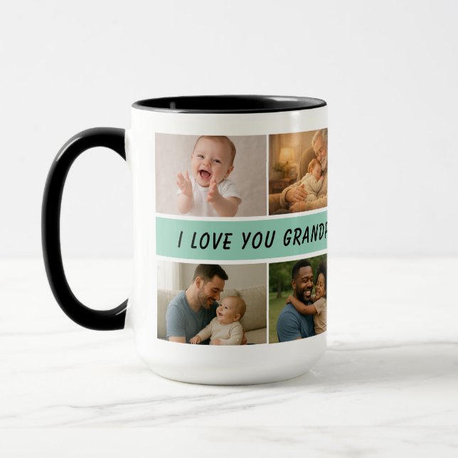 Tasse Je T'Aime Papi | Bonne Fête des Grands-Paren (Gauche)