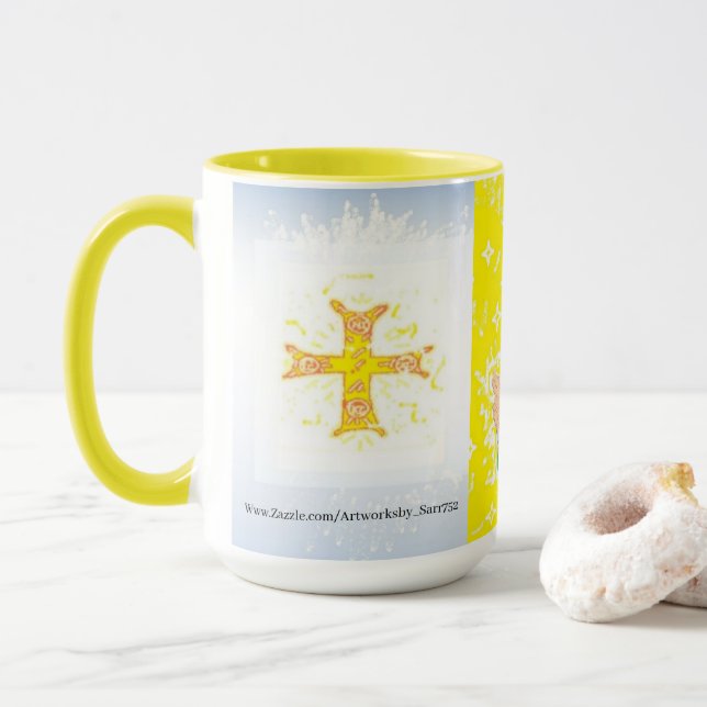 Tasse : Jésus-Christ avec croix grecque (Avec donut)