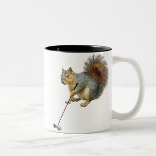 Tasse jouante au golf d'écureuil