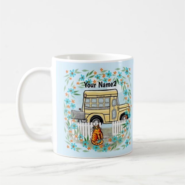 Tasse Jour de Bus Scolaire (Gauche)