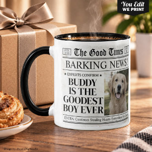 Tasse journal chien photo personnalisée, Meilleur