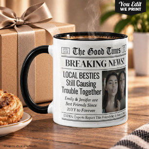Tasse Journal Personnalisé Meilleures Amies, Cadea