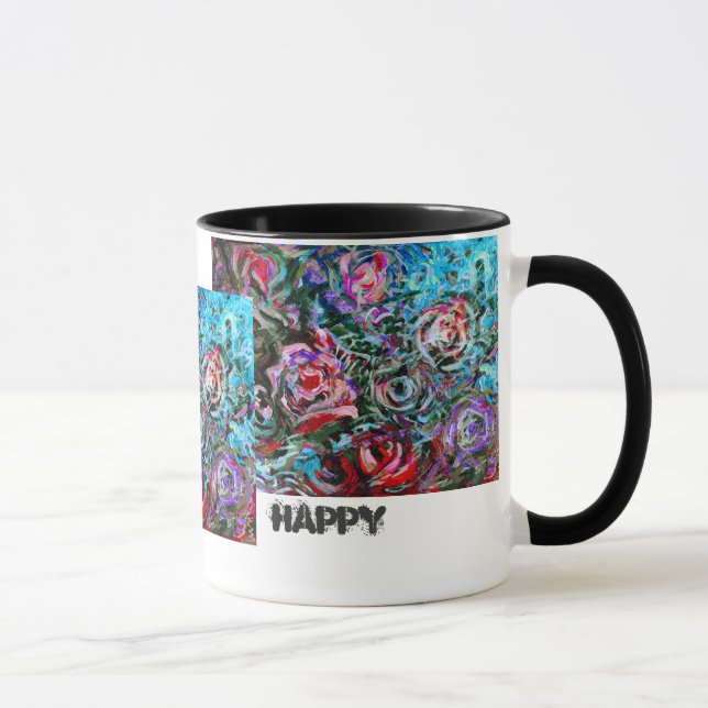 Tasse joyeuse avec des roses (Droite)