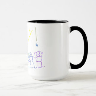 Tasse joyeuse de personnes
