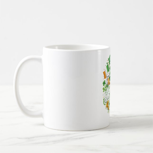 Tasse Joyeuse Saint-Patrick – Café Chanceux Shamro (Gauche)