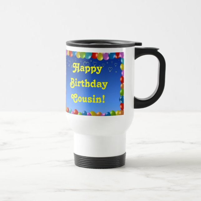 Tasse Joyeux Anniversaire Cousin (Droite)