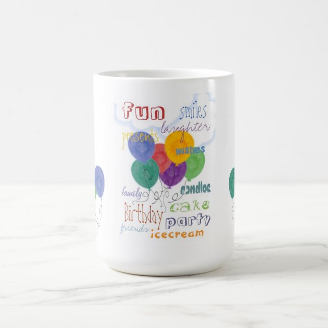 Tasse Joyeux Anniversaire Graphique (Centre)