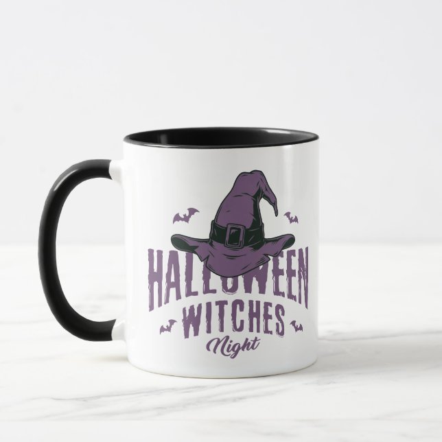 Tasse Joyeux Halloween Sorcières Soirée – Chapeau  (Gauche)