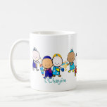 Tasse juive de bébés de vacances<br><div class="desc">10 enfants adorables se sont habillés en tenue juive de vacances, y compris Chanukah, pâque, Rosh Hashanah, Purim, et Shabbat. Perfectionnez pour toutes les occasions</div>
