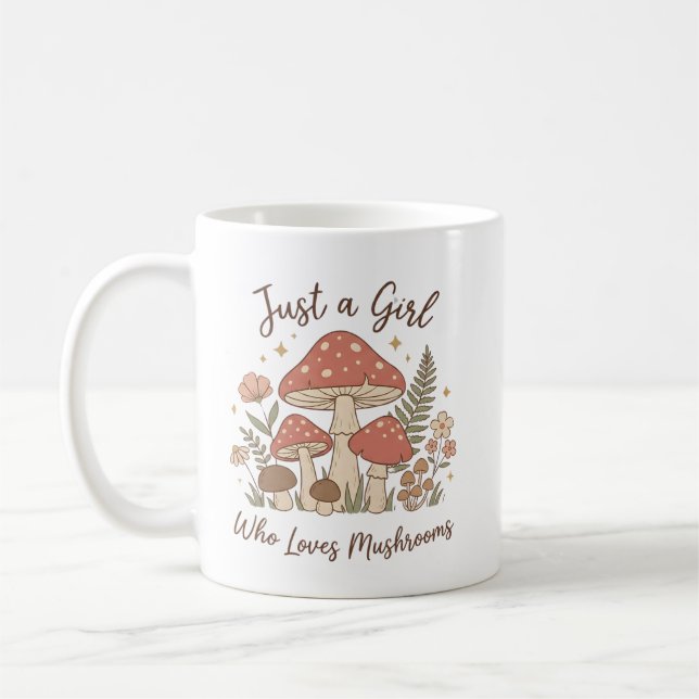 Tasse Juste une fille qui aime les champignons (Gauche)