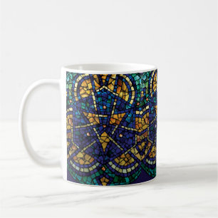 Tasse "kaléidoscope " de mosaïque souillé en ve