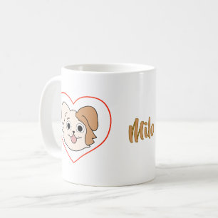 Tasse Kawaii Chien Toutou Cœur - Cadeau pour les A