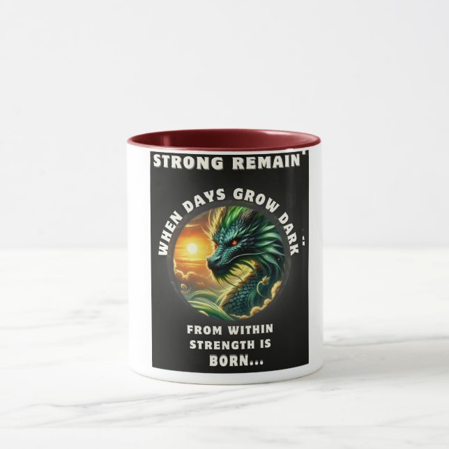 Tasse « La force naît de l'intérieur » Dragon – Qu (Centre)