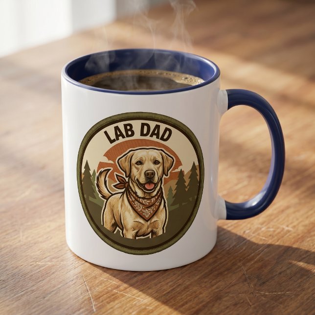 Tasse Lab Dad Café | Cadeau pour Papa Labrador | V (Créateur téléchargé)