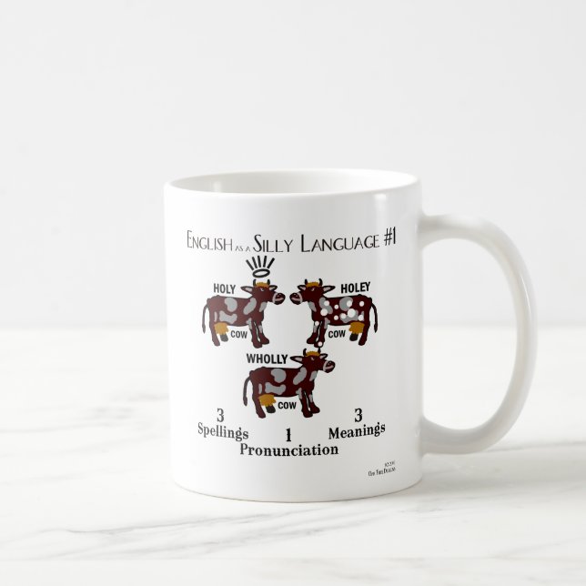 Tasse - l'anglais comme langue idiote #1 - vaches (Droite)