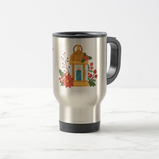 Tasse Lanterne Dorée | Tasse avec Citation Inspira (Devant droit)