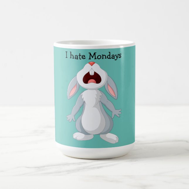 Tasse Lapin de Pâques Je déteste les lundis (Centre)