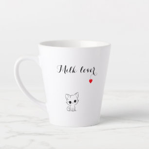 Tasse Latte С kitten, Amateur de lait, coeur rouge
