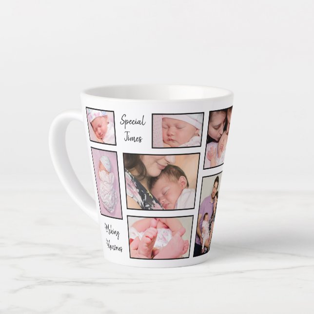 Tasse Latte 10 Photos Collage Citations Inspirantes Typographi (Angle gauche)