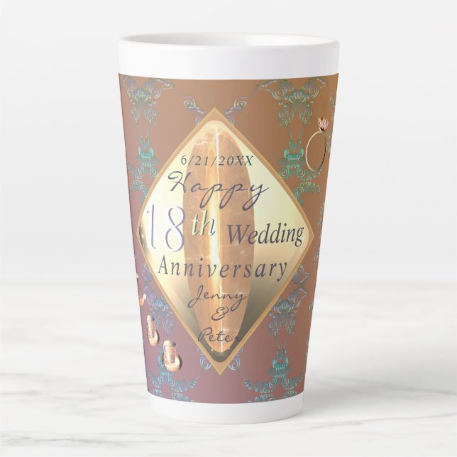 Tasse Latte 18e anniversaire Porcelain Cat's Eye Graphics Latt (Devant)