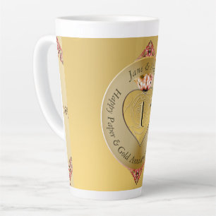 Tasse Latte 1er ou 50e anniversaire d'or