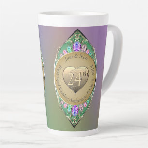 Tasse Latte 24e anniversaire du Mariage Opal