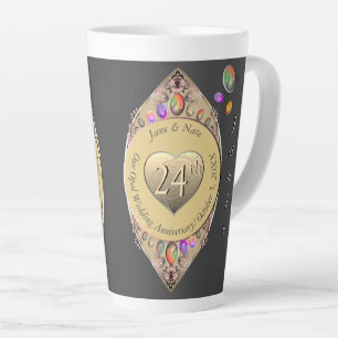 Tasse Latte 24e anniversaire du Mariage Opal Bouteille d'eau