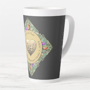 Tasse Latte 24e anniversaire du Mariage OpalServiette