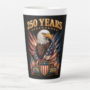 Tasse Latte 250 Ans Américain 250e Anniversaire États-Unis Pat