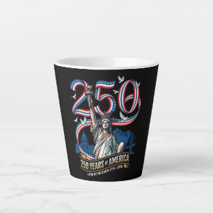 Tasse Latte 250 ans anniversaire amérique 1776 2026