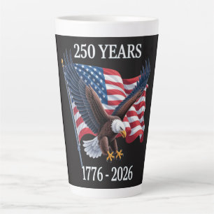 Tasse Latte 250 Ans Anniversaire Drapeau Américain Usa 1776-20