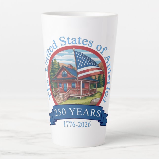 Tasse Latte 250e anniversaire États-Unis (Devant)