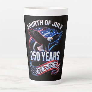 Tasse Latte 250e anniversaire États-Unis 1776-2026 Patriotique