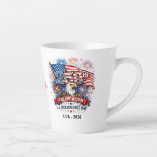 Tasse Latte 250th Celebration US Independence Day 1776 - 2026